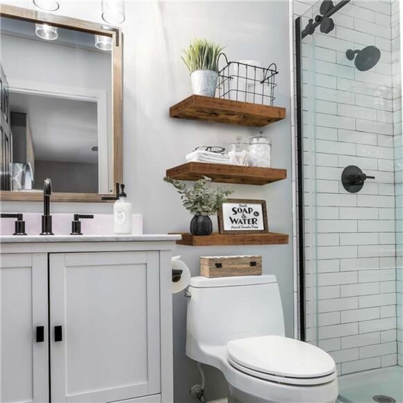 Floating Shelves for Wall Bathroom Shelf Bedroom Kitchen Farmhouse - Picture 2 of 6